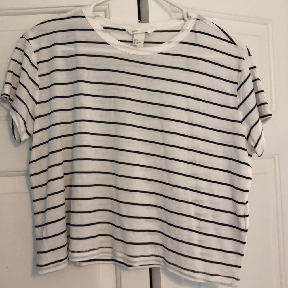 H&M Black and White Stripped Tee